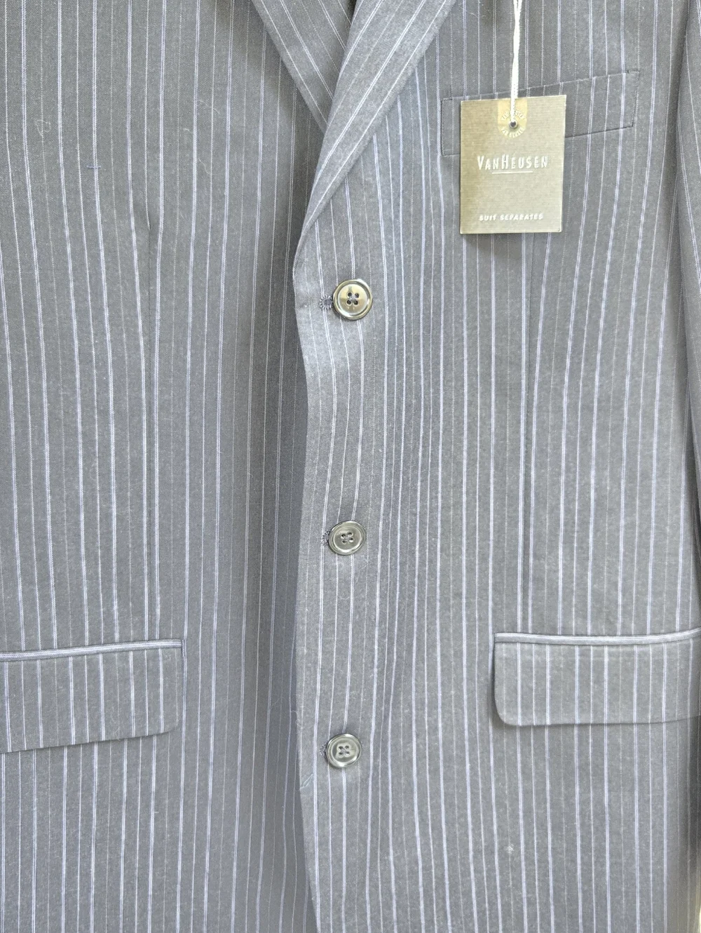 Van Heusen Men's Navy Pinstripe Blazer - Classic Tailored Suit Jacket